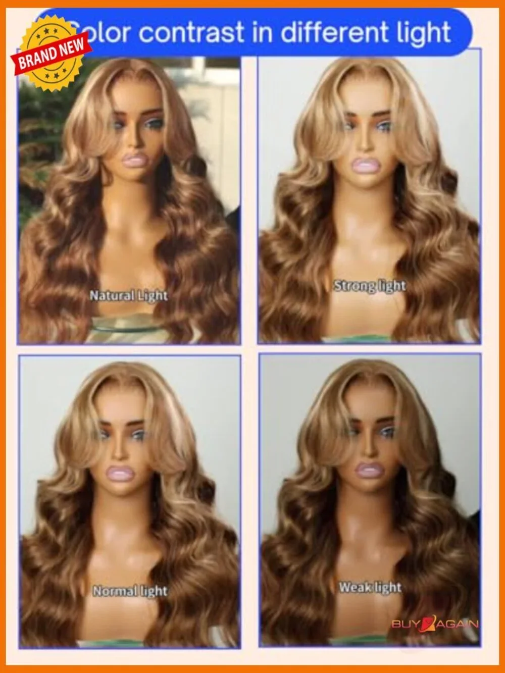 Pre Cut Body Wave Lace Front Wig Drawstring Human Hair 16inch